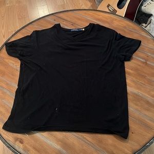 Black polo V neck T Shirt